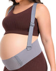 Belly Bands for Pregnant Women, Pregnancy Belly Band with Adjustable Support Brace Straps, Maternity Belt for Back, Abdomen and Waist (Beige,M)