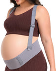 Belly Bands for Pregnant Women, Pregnancy Belly Band with Adjustable Support Brace Straps, Maternity Belt for Back, Abdomen and Waist (Beige,M)