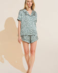 Inez Washable Silk Printed Short PJ Set