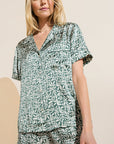 Inez Washable Silk Printed Short PJ Set