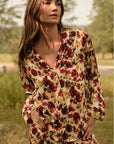 Eberjey x Lily Aldridge - Inez Washable Silk Printed Long PJ Set