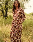 Eberjey x Lily Aldridge - Inez Washable Silk Printed Long PJ Set