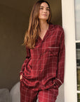 Eberjey x Lily Aldridge - Inez Washable Silk Printed Long PJ Set