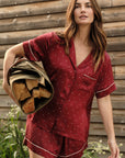 Eberjey x Lily Aldridge - Inez Washable Silk Printed Short PJ Set