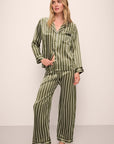 Inez Washable Silk Printed Long PJ Set
