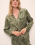 Inez Washable Silk Printed Long PJ Set