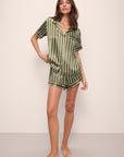Inez Washable Silk Printed Short PJ Set