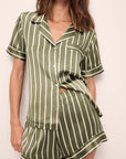 Inez Washable Silk Printed Short PJ Set