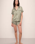 Inez Washable Silk Printed Short PJ Set