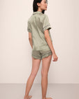 Inez Washable Silk Printed Short PJ Set