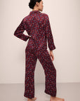 Inez Washable Silk Printed Long PJ Set