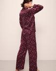 Inez Washable Silk Printed Long PJ Set