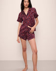 Inez Washable Silk Printed Short PJ Set