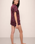 Inez Washable Silk Printed Short PJ Set