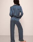 Inez Washable Silk Printed Long PJ Set