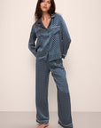 Inez Washable Silk Printed Long PJ Set