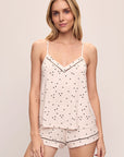 Fiona Printed Double V Cami & Short PJ Set