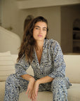 Eberjey x Casa Del Sol - Inez Washable Silk Printed Long PJ Set