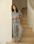 Eberjey x Casa Del Sol - Inez Washable Silk Printed Long PJ Set