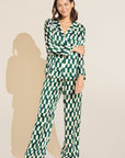Inez Washable Silk Printed Long PJ Set