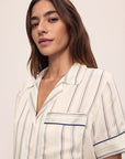Inez Washable Silk Printed Short PJ Set