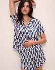 Inez Washable Silk Printed Short PJ Set