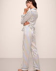 Inez Washable Silk Printed Long PJ Set