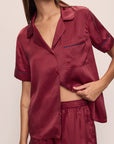 Inez Washable Silk Printed Short PJ Set
