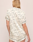 Inez Washable Silk Printed Short PJ Set
