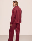 Inez Washable Silk Printed Long PJ Set
