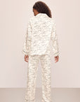 Inez Washable Silk Printed Long PJ Set