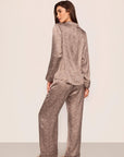 Inez Washable Silk Printed Long PJ Set