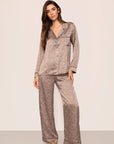 Inez Washable Silk Printed Long PJ Set