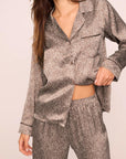 Inez Washable Silk Printed Long PJ Set