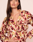 Eberjey x Lily Aldridge - Inez Washable Silk Printed Long PJ Set
