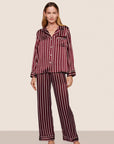 Inez Washable Silk Printed Long PJ Set