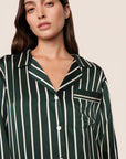 Inez Washable Silk Printed Long PJ Set