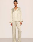 Inez Washable Silk Printed Long PJ Set