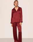 Eberjey x Lily Aldridge - Inez Washable Silk Printed Long PJ Set