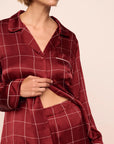 Eberjey x Lily Aldridge - Inez Washable Silk Printed Long PJ Set