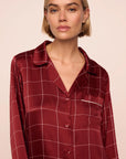 Eberjey x Lily Aldridge - Inez Washable Silk Printed Long PJ Set