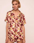Eberjey x Lily Aldridge - Inez Washable Silk Printed Short PJ Set