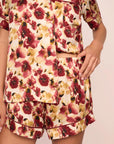 Eberjey x Lily Aldridge - Inez Washable Silk Printed Short PJ Set