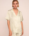 Inez Washable Silk Printed Short PJ Set
