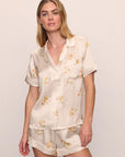 Inez Washable Silk Printed Short PJ Set