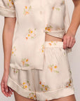 Inez Washable Silk Printed Short PJ Set