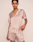 Inez Washable Silk Printed Short PJ Set