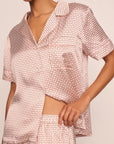 Inez Washable Silk Printed Short PJ Set