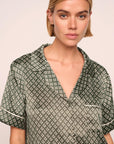 Inez Washable Silk Printed Short PJ Set