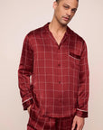 Eberjey x Lily Aldridge - Charles Washable Silk Printed Long PJ Set
